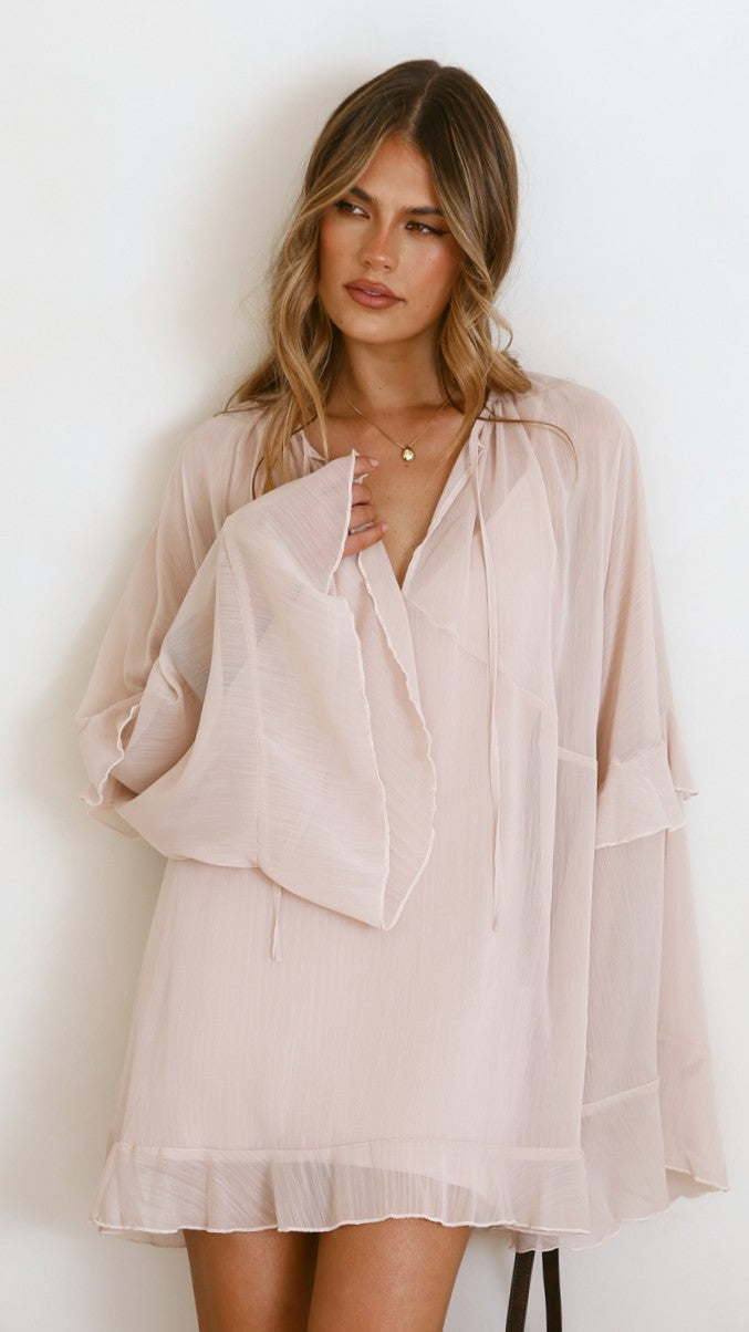 Leera Mini Dress - Nude