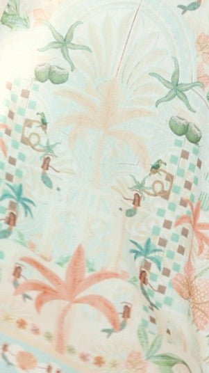 Nellie Midi Dress - Aqua Aurora Print