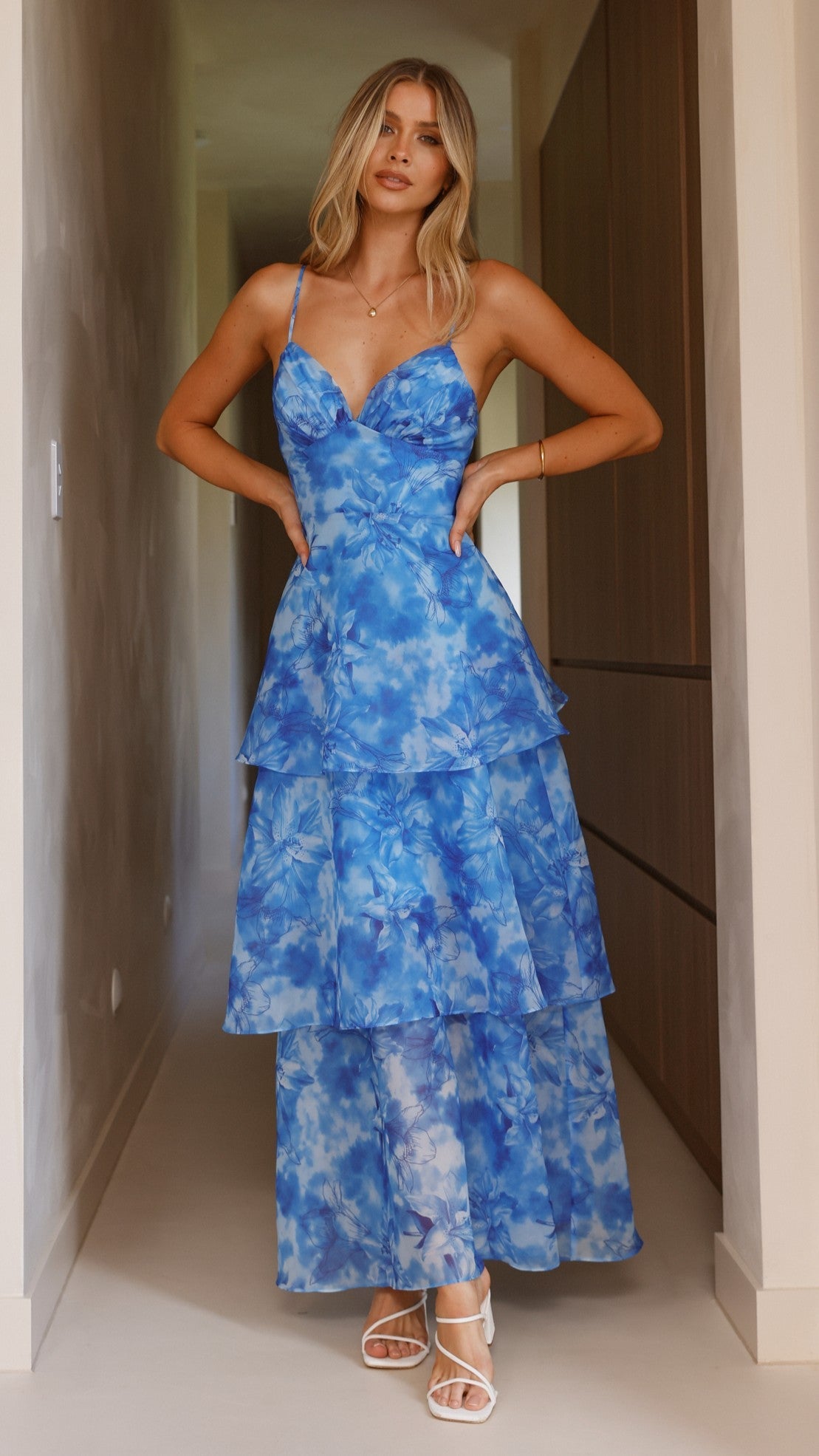Kelli Maxi Dress - Blue Floral