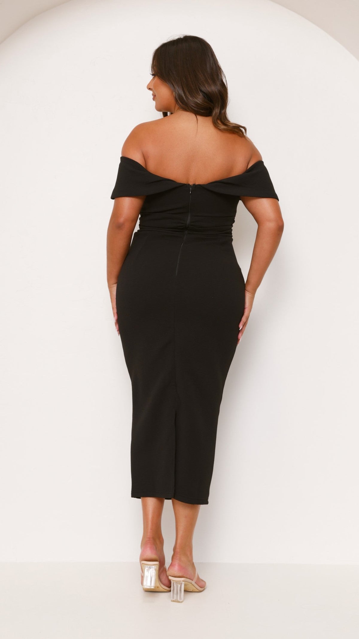 Holly Midi Dress - Black