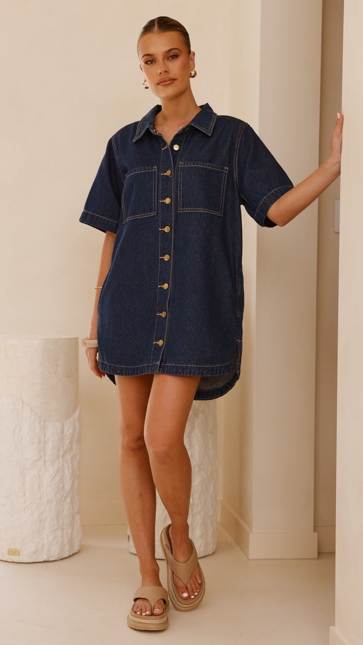 Rayna Denim Mini Dress - Indigo