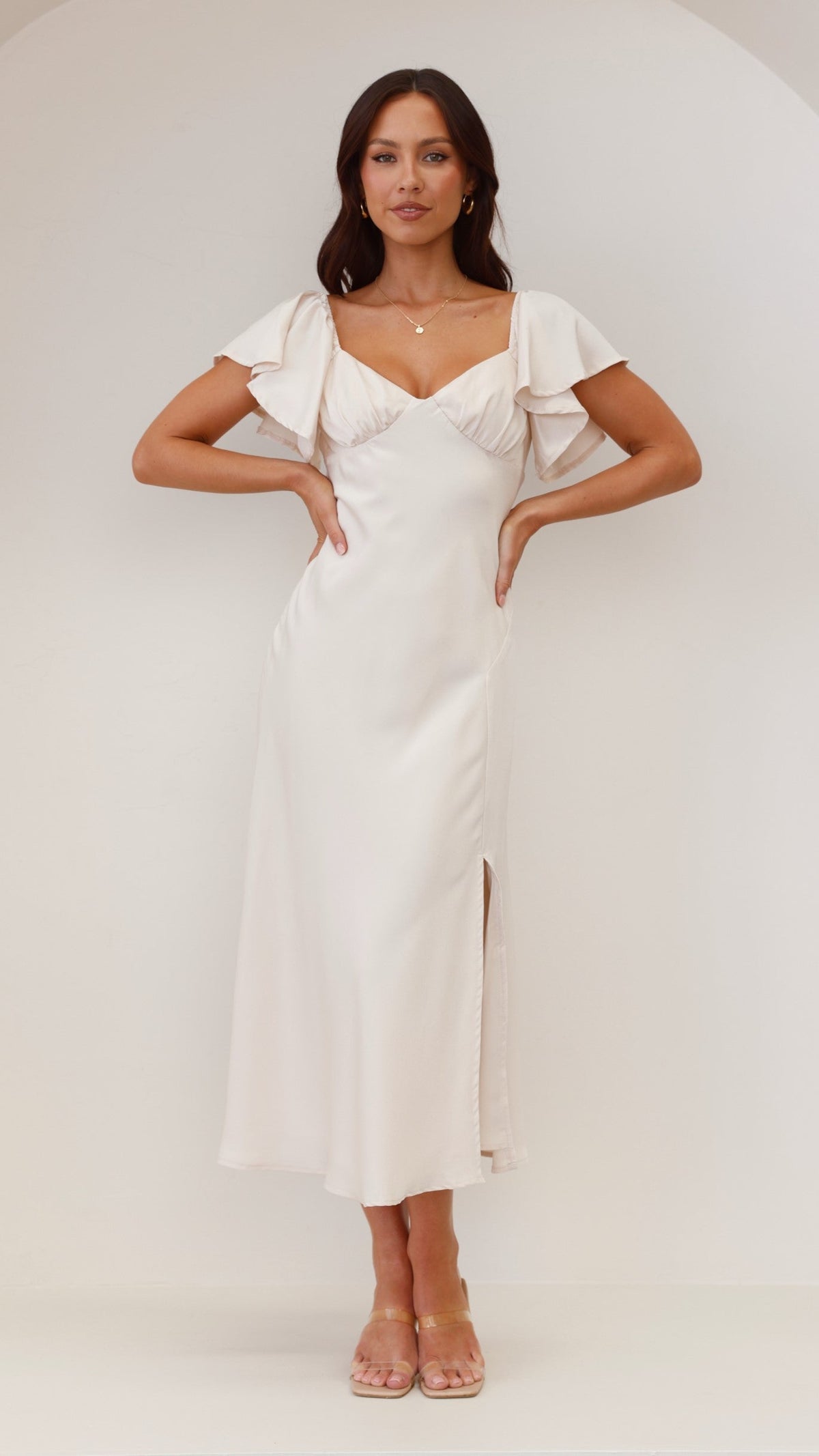 Louisa Midi Dress - Ivory