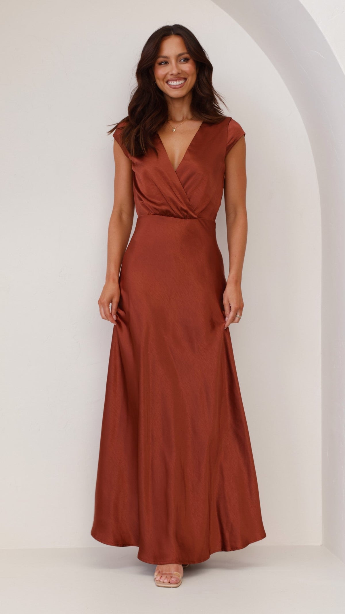 Selma Maxi Dress - Rust