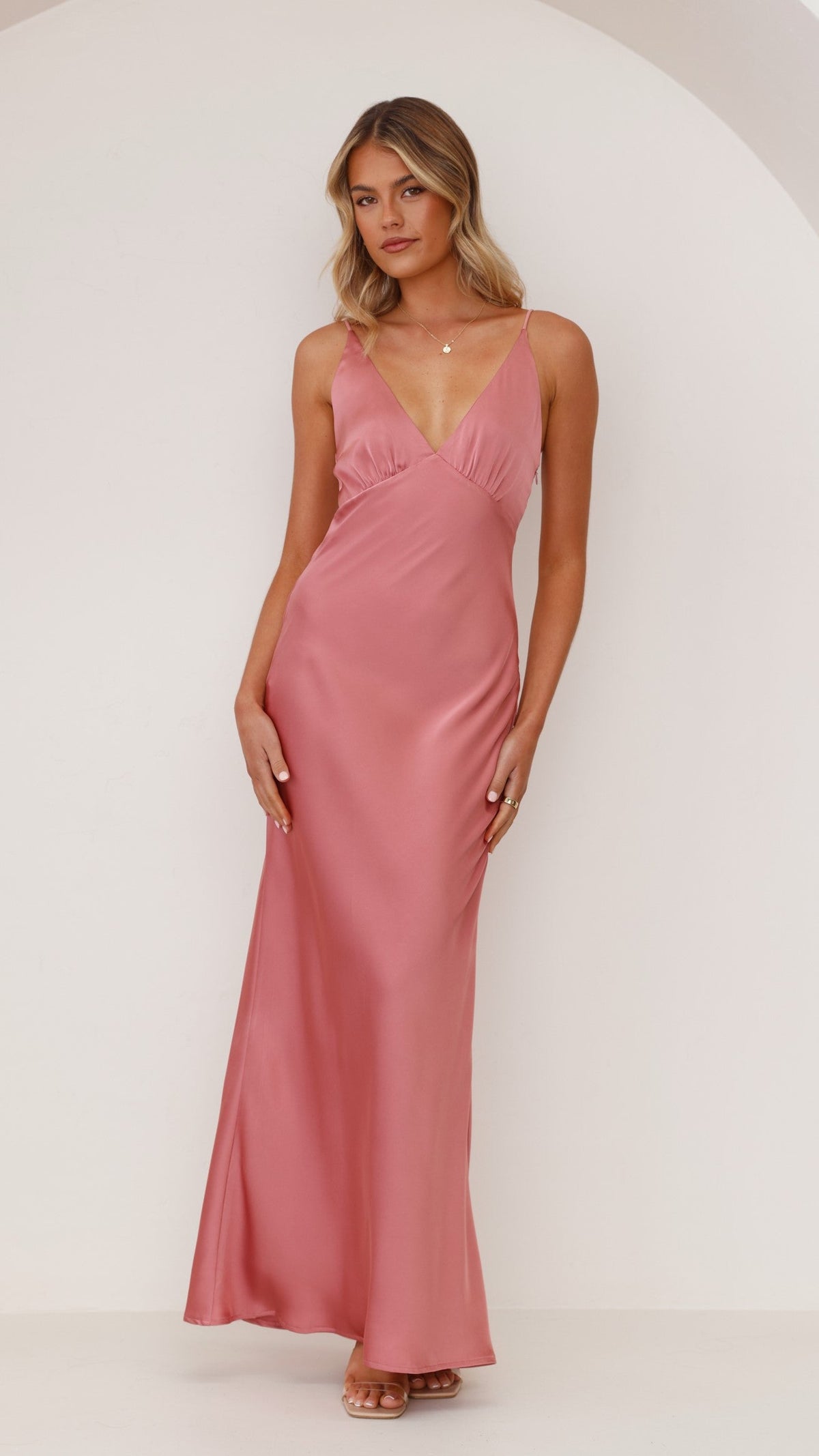 Ziah Maxi Dress - Baked Rose
