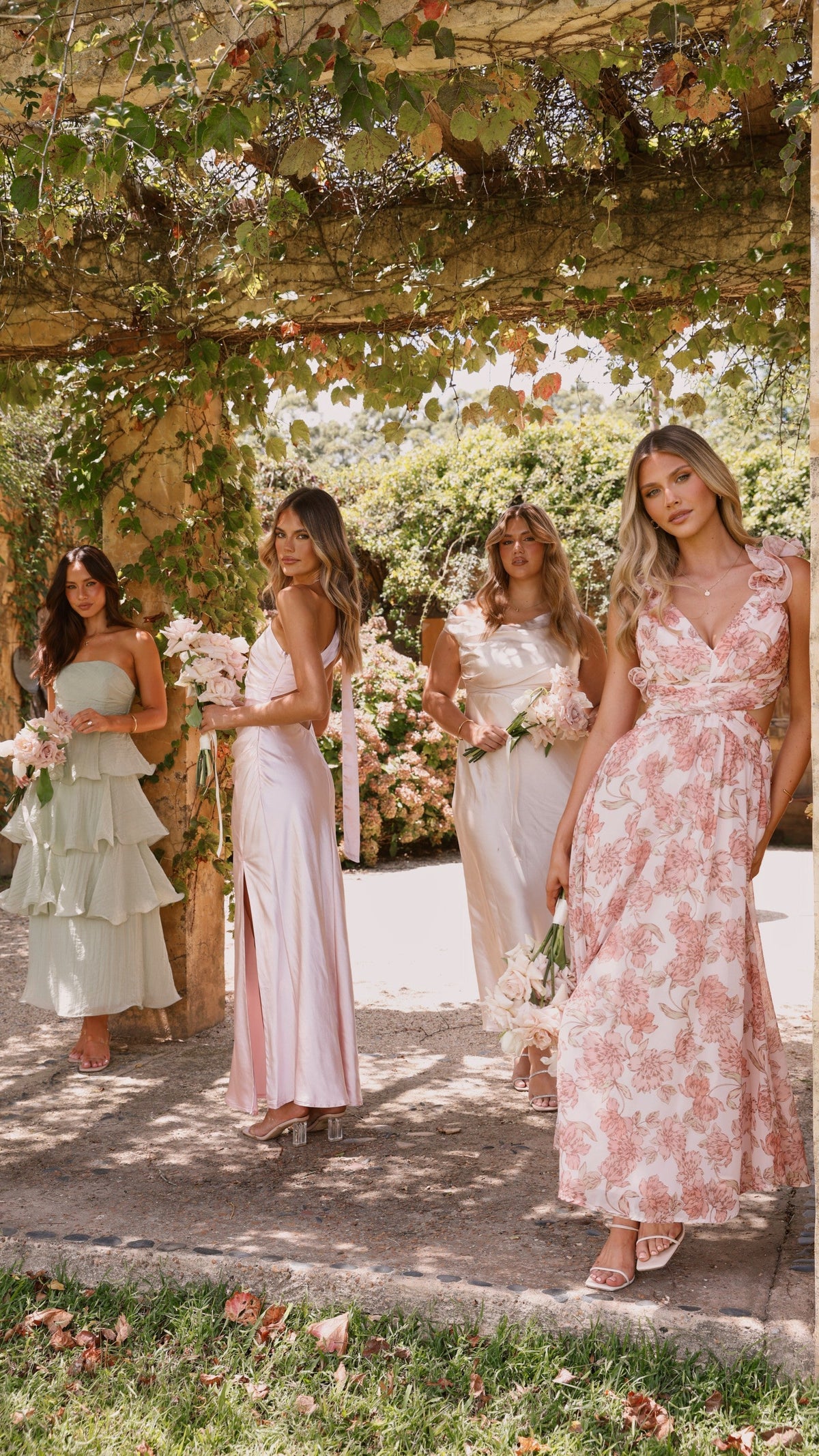 Halle One Shoulder Maxi Dress - Pink