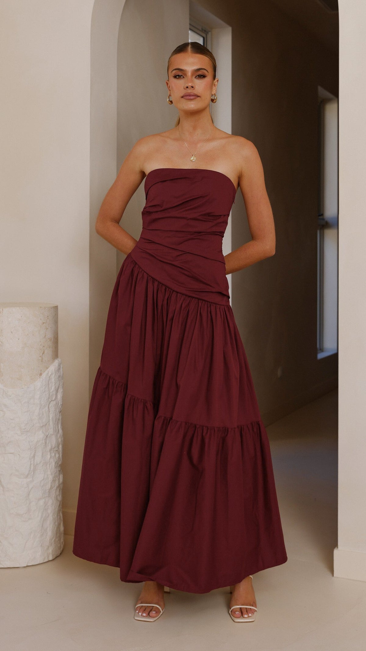 Lola Maxi Dress - Burgundy