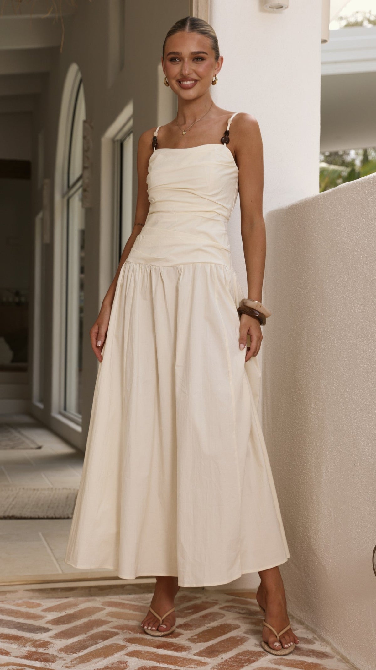 Raziela Maxi Dress - Cream