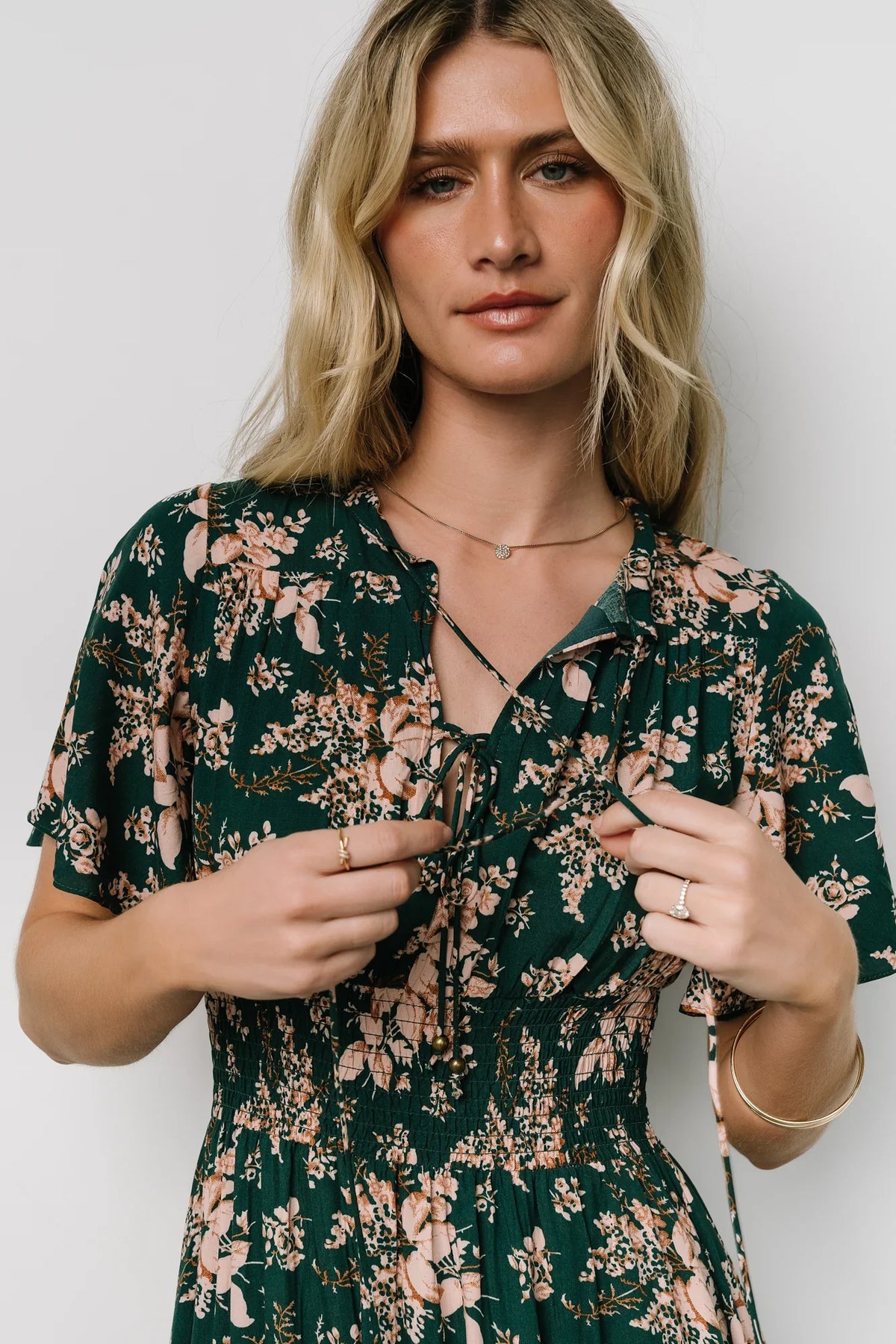 Spell Boho Midi Dress | Topaz + Blush Floral