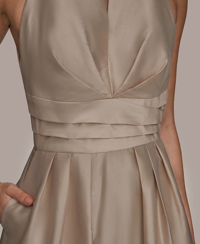 Donna Karan New York Women's A-Line Halter Midi Dress