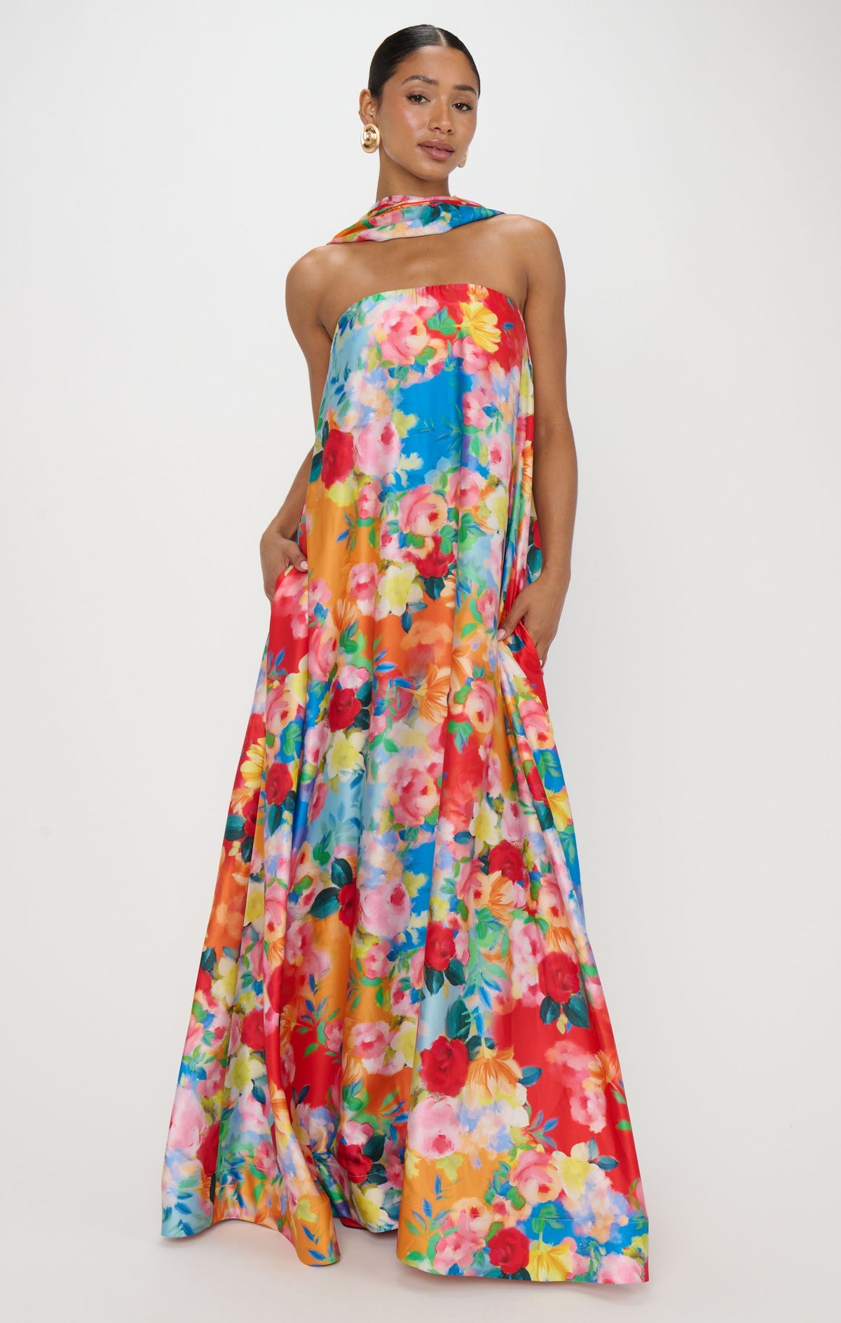 Tinsley Tube Dress ~ Sunset Garden Gala