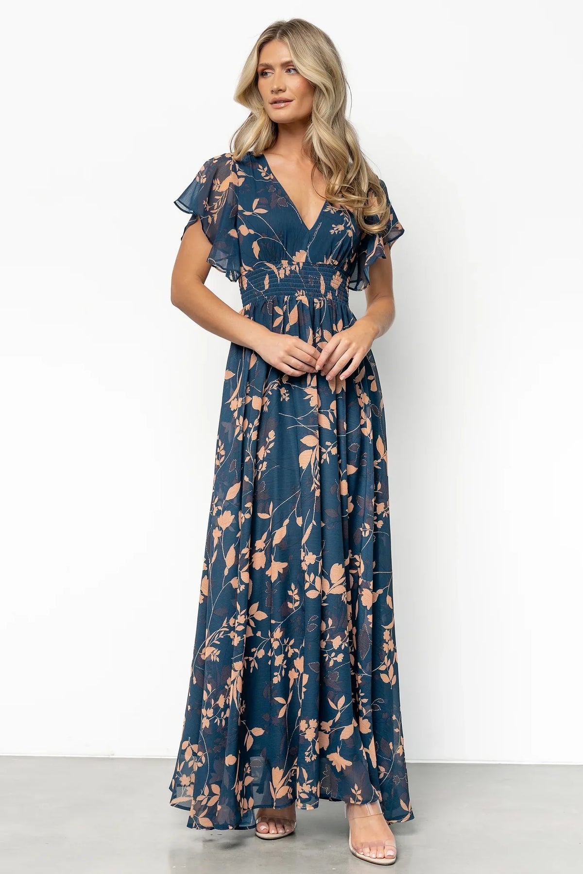 Lynlee Metallic Maxi Dress | Topaz