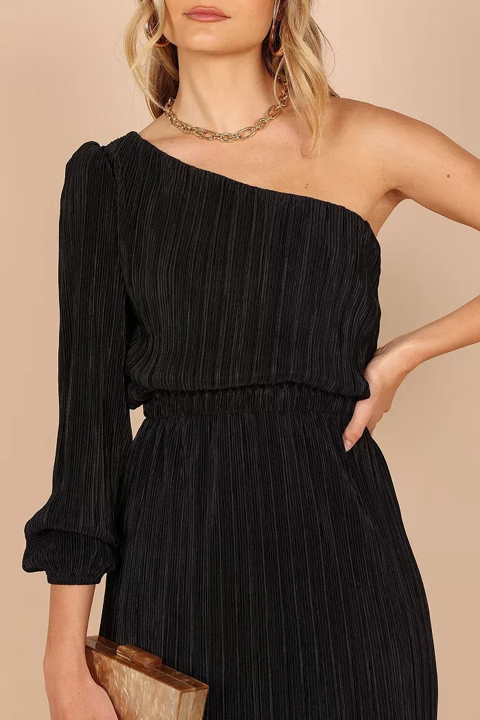 Petal and Pup Women's Pontee One Shoulder Pleated Midi Dress