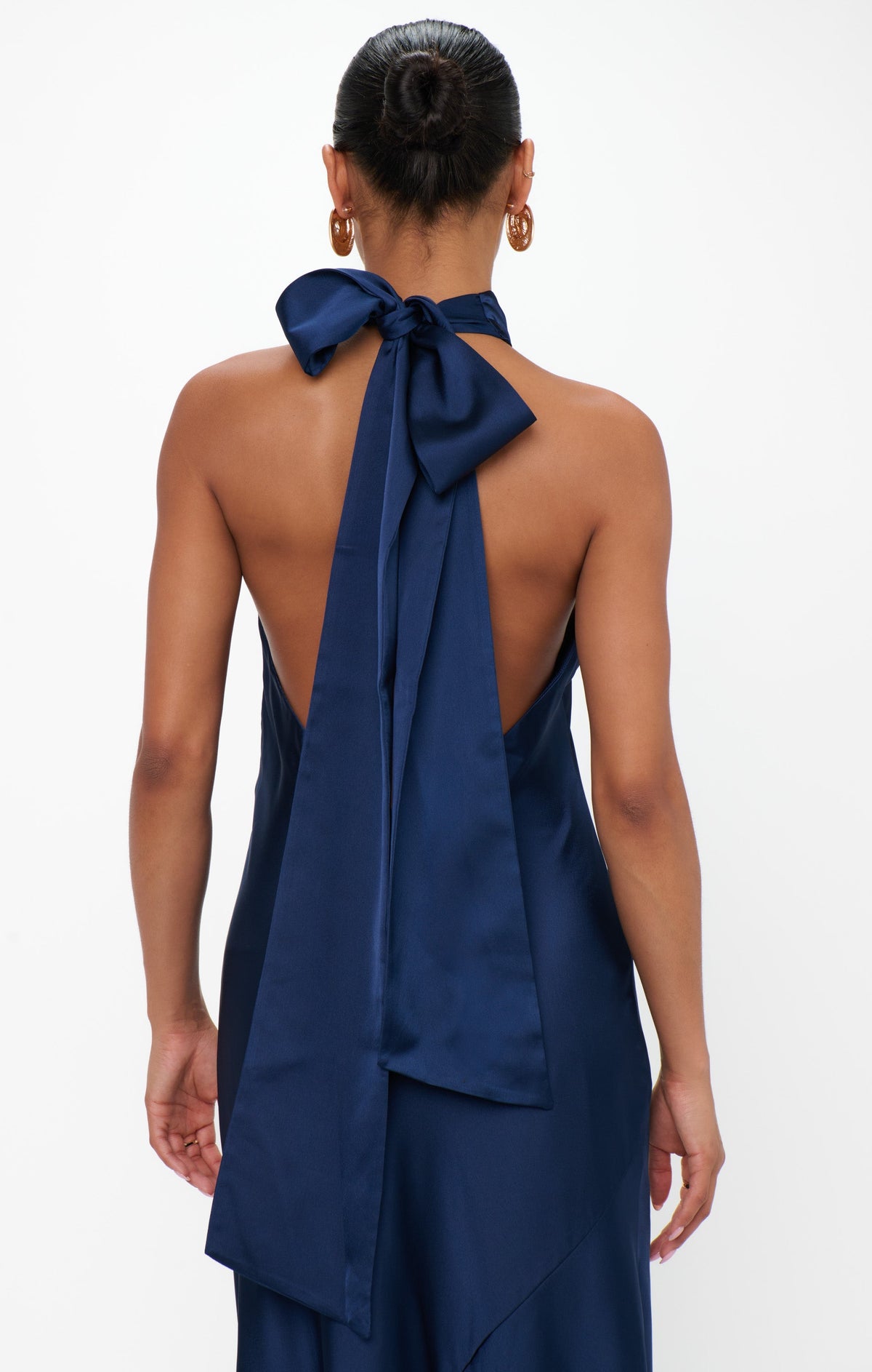 Lisa Maxi Dress ~ Midnight Navy Luxe Satin