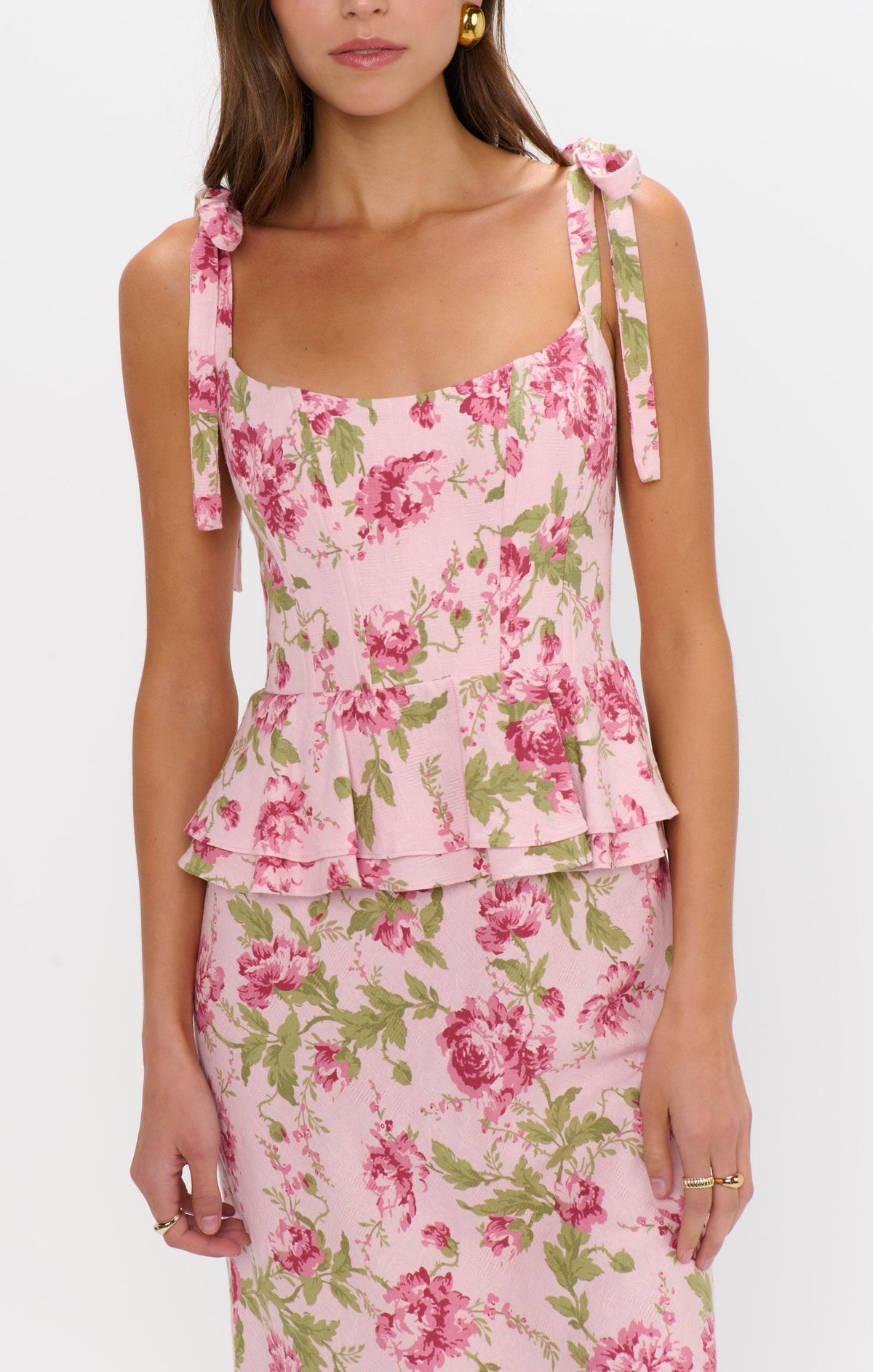 Pauline Peplum Dress ~ Garden Romantic