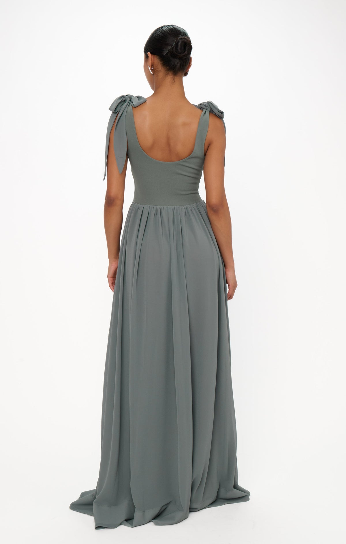 Harper Maxi Dress ~ Deep Sage Chiffon