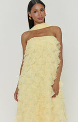 Enchanted Dress ~ Pale Yellow Ruffle Tulle