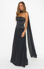 Jules Maxi Dress ~ Black Chiffon
