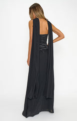 Jules Maxi Dress ~ Black Chiffon