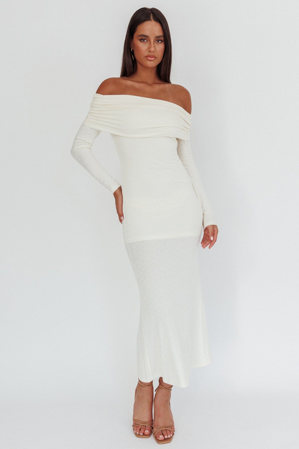 Juju Off-Shoulder Maxi Dress White