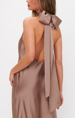 Lisa Maxi Dress ~ Dune Luxe Satin