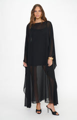 Olsen Maxi Dress ~ Black Chiffon