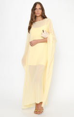 Olsen Maxi Dress ~ Pale Yellow Chiffon