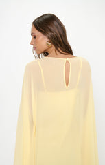 Olsen Maxi Dress ~ Pale Yellow Chiffon