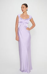 Veronica Maxi Dress ~ Lavender Luxe Satin