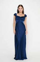 Veronica Maxi Dress ~ Midnight Navy Luxe Satin