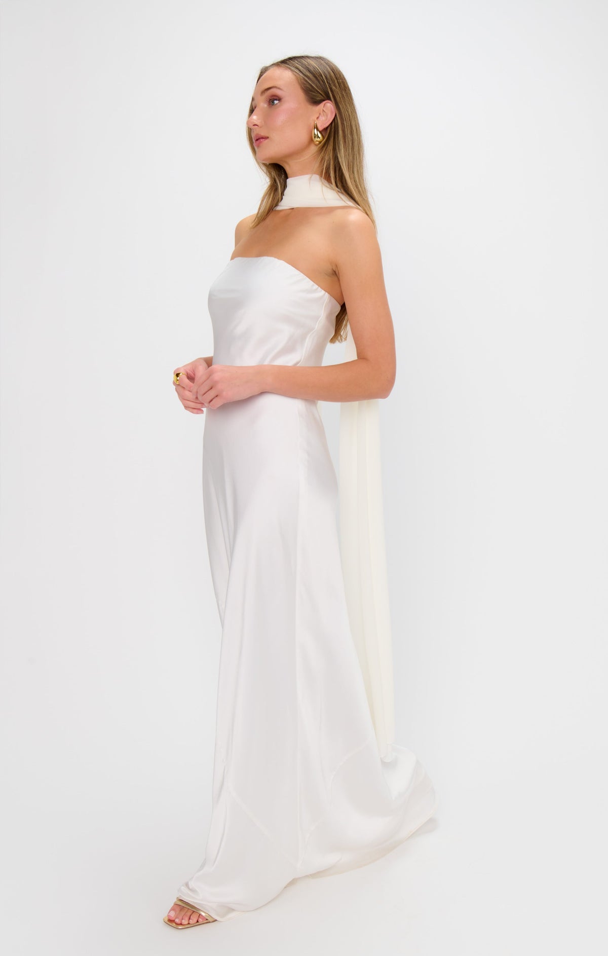 Soiree Shawl ~ Wedding Cake Chiffon