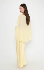 Cherish Cape ~ Pale Yellow Chiffon