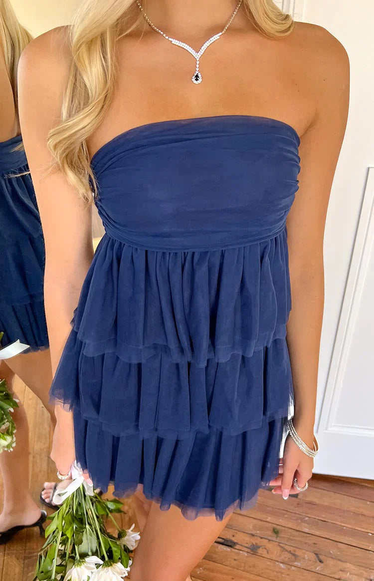Birthday Girl Navy Mini Party Dress