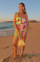 Lets Go Mini Dress ~ Fresh Fruit Embellishment