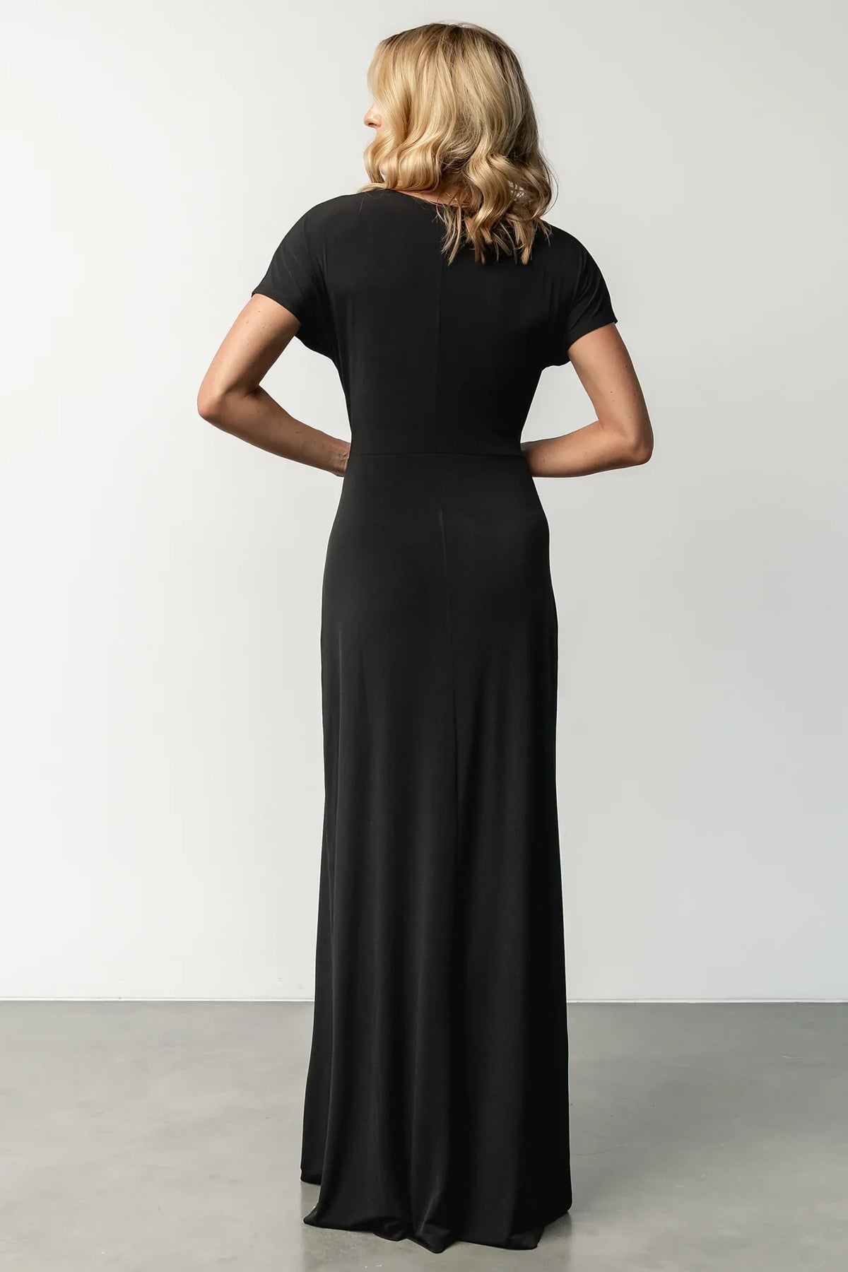 Annaeli Cross Front Maxi Dress | Black