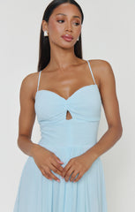 Camille Midi Dress ~ Ice Blue