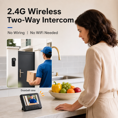 Wireless Video Doorbell with 4.3-Inch Indoor Monitor & Two-Way Intercom