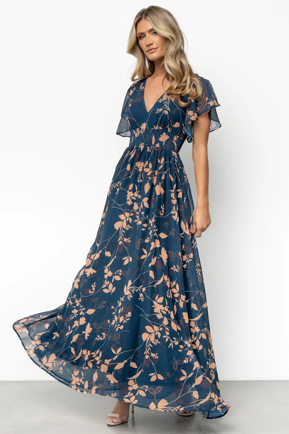 Lynlee Metallic Maxi Dress | Topaz