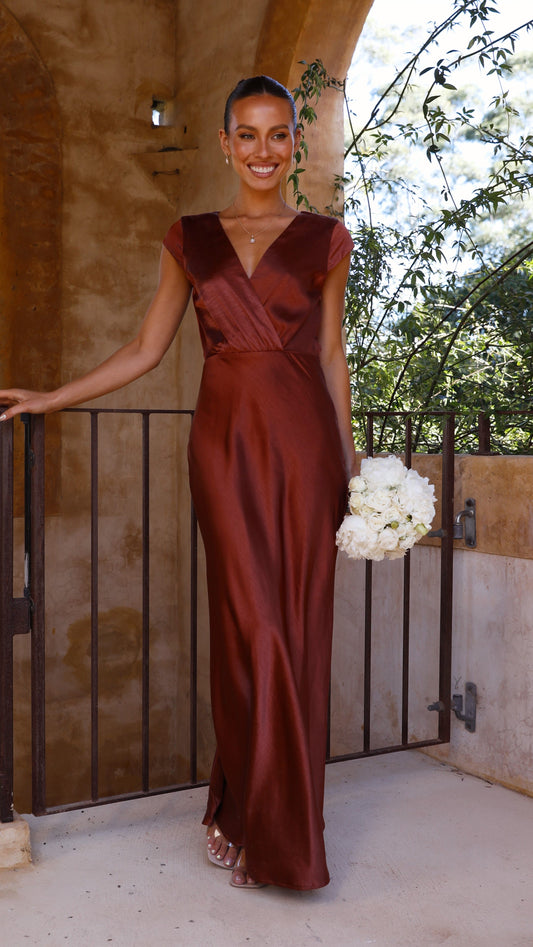 Selma Maxi Dress - Rust