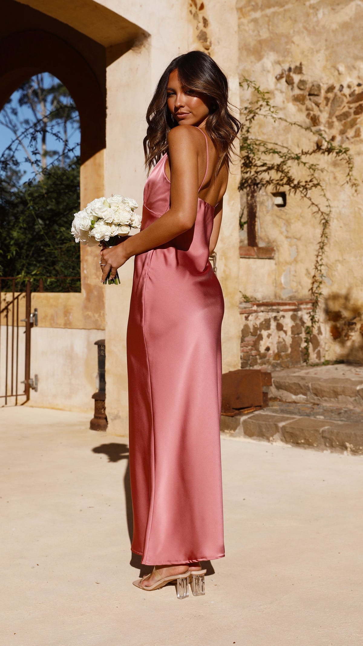 Ziah Maxi Dress - Baked Rose