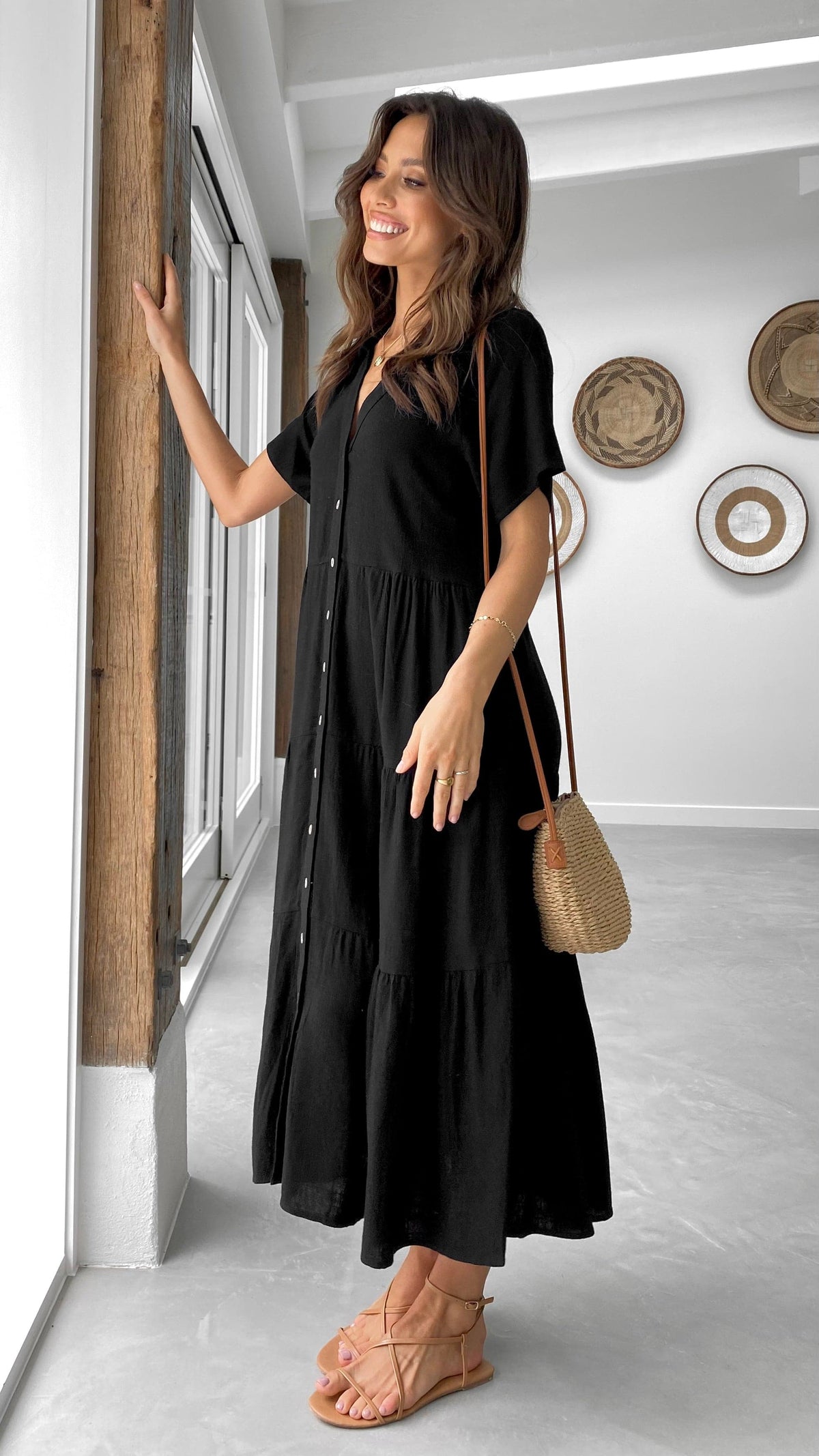 Kimberly Midi Dress - Black