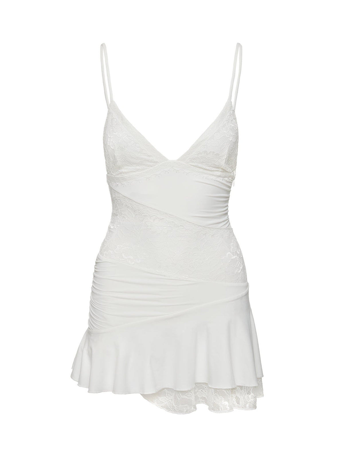 Love Is Alive Lace Mini Dress White