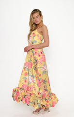 Rebecca Midi Dress ~ Mimosa Floral Taffeta