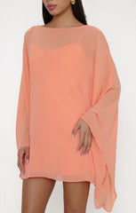 Olsen Mini Dress ~ Cantaloupe Chiffon