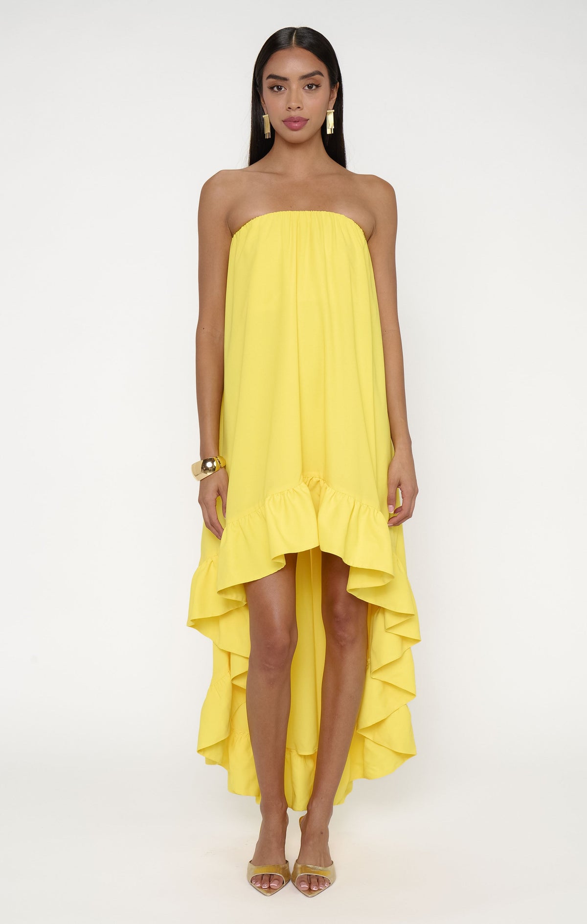 Rayna Dress ~ Bright Yellow Crisp