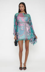 Olsen Mini Dress ~ Siren Spell Silk Chiffon