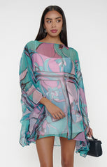 Olsen Mini Dress ~ Siren Spell Silk Chiffon