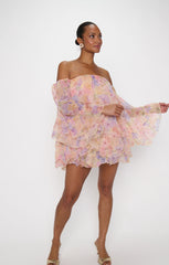 Fiona Mini Dress ~ Pale Yellow Blooms