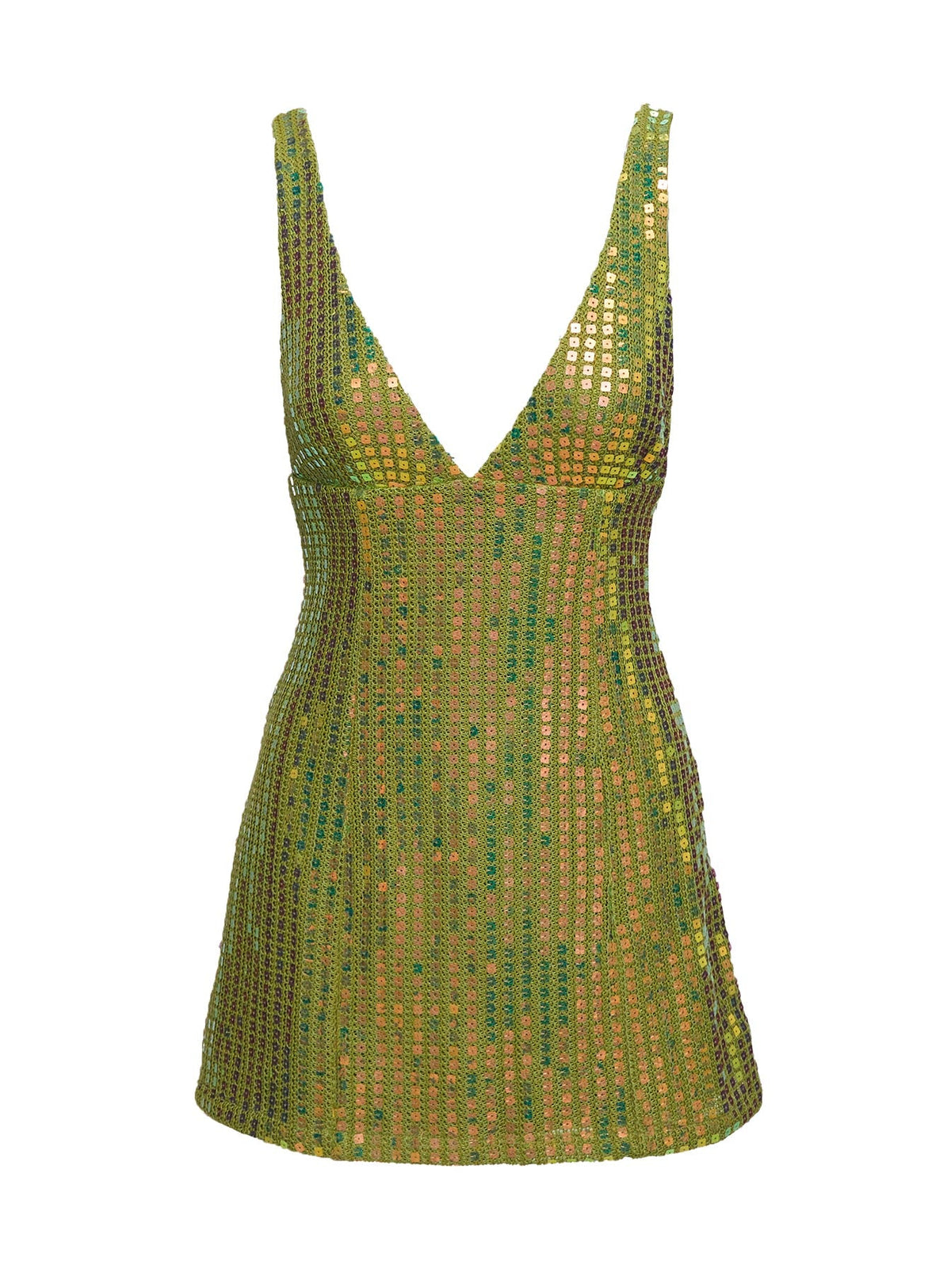 Porscha Shimmer Mini Dress Green