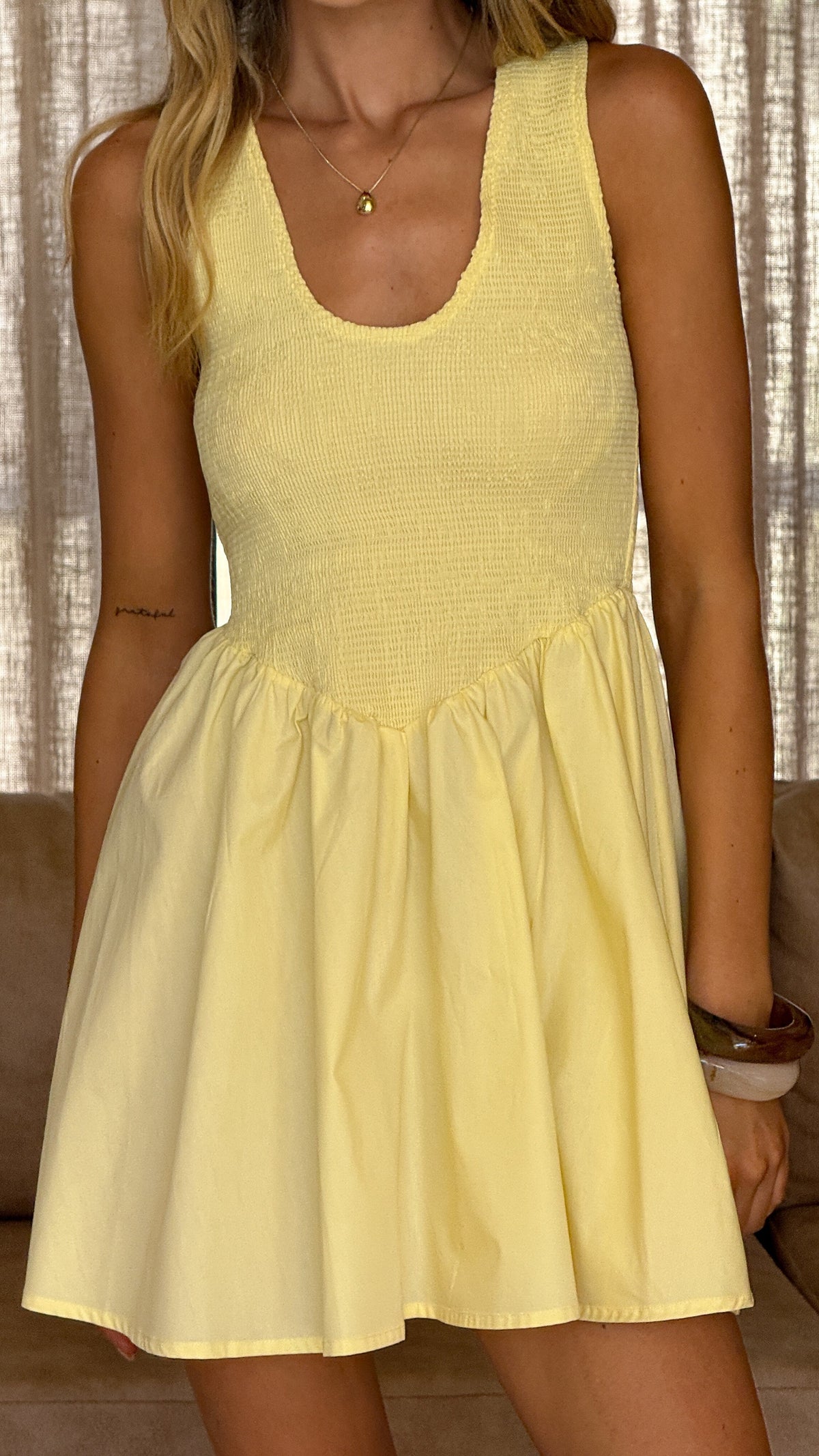 Amira Mini Dress - Yellow