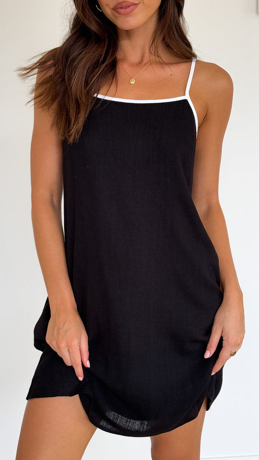 Libra Mini Dress - Black/White